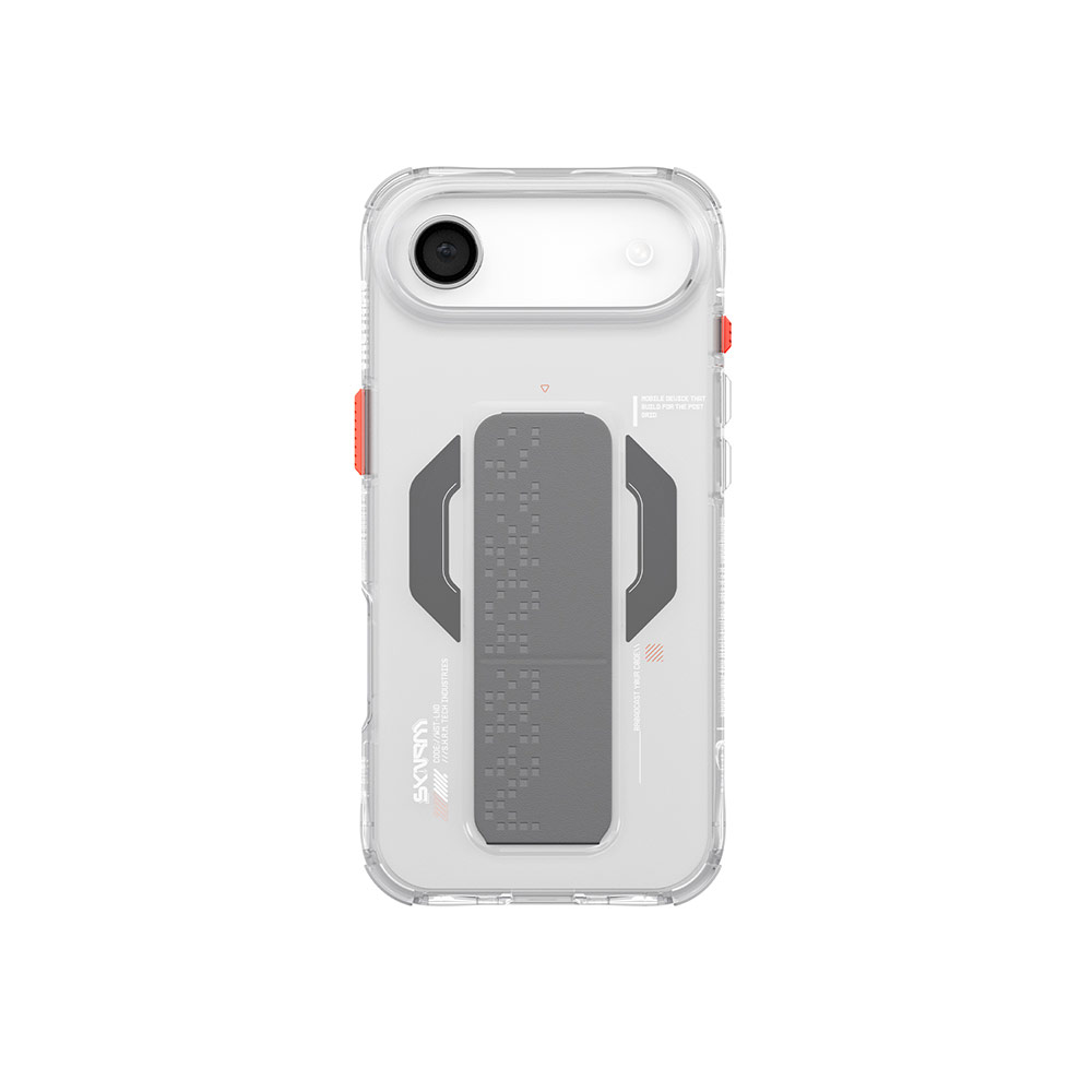 Picture of Apple iPhone Air 6.5 Case | Skinarma Haxa Magcharge Grip Stand Droop Protection Case for iPhone Air 6.5 (Clear)
