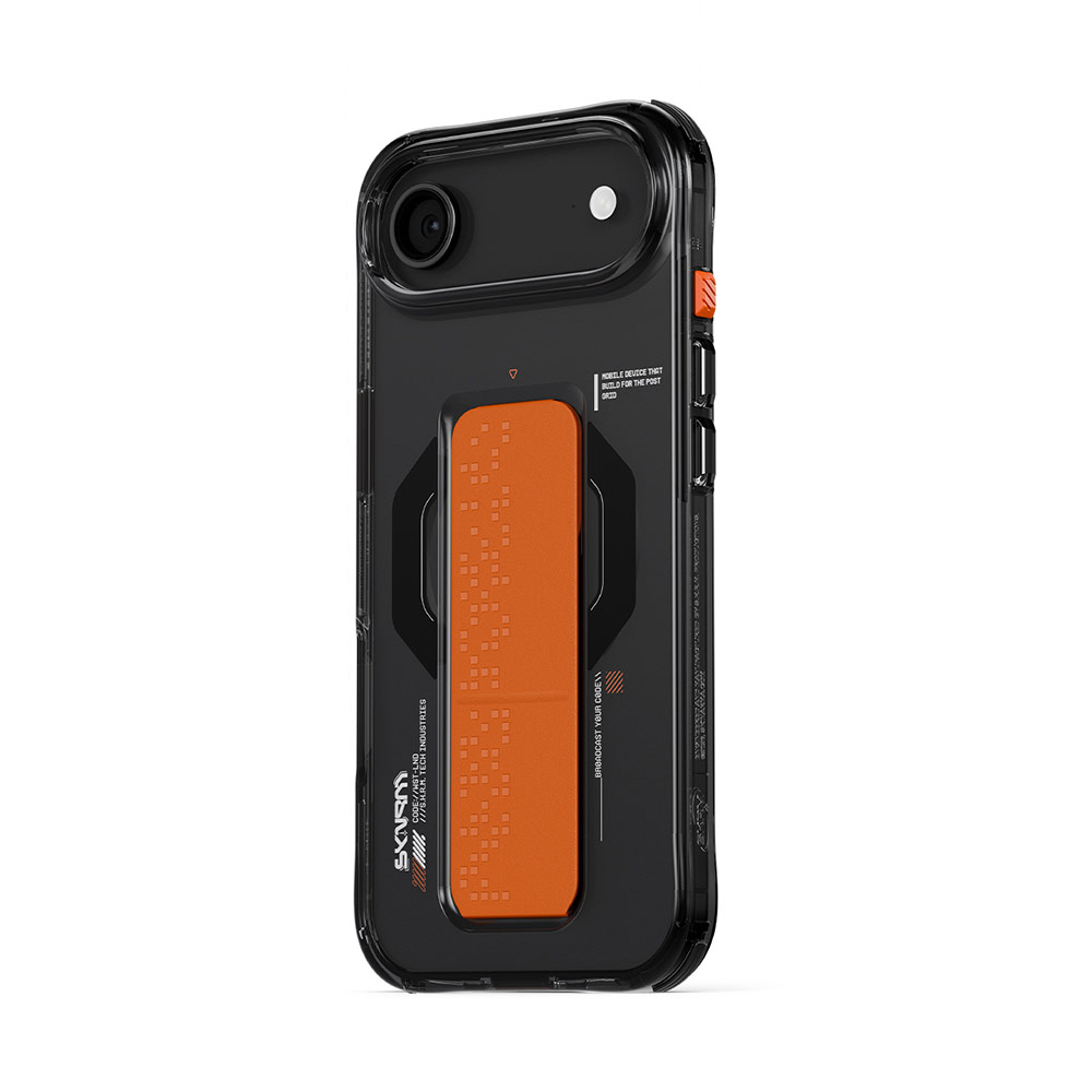 Picture of Apple iPhone Air 6.5 Case | Skinarma Haxa Magcharge Grip Stand Droop Protection Case for iPhone Air 6.5 (Graphite)