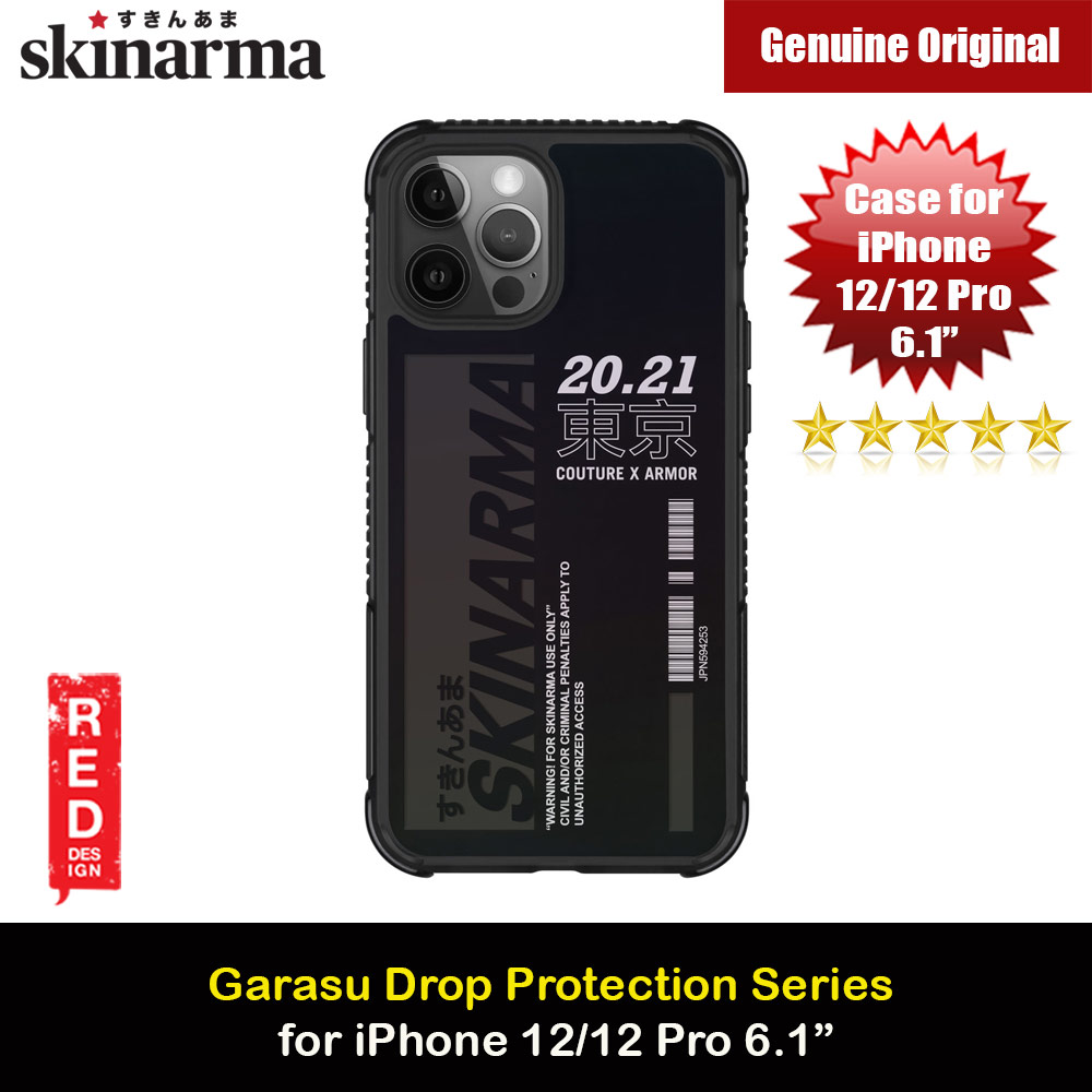 Picture of Skinarma Garasu Series Four Corner Drop Protection Case for iPhone 12 iPhone 12 Pro 6.1 (Black) Apple iPhone 12 6.1- Apple iPhone 12 6.1 Cases, Apple iPhone 12 6.1 Covers, iPad Cases and a wide selection of Apple iPhone 12 6.1 Accessories in Malaysia, Sabah, Sarawak and Singapore 