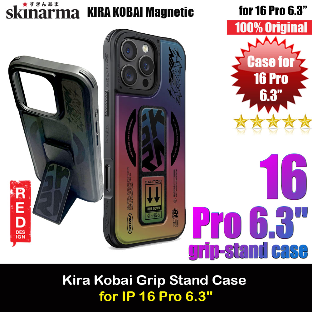 Picture of Skinarma Magnetic Charge Kickstand Grip Stand Drop Protection Case for iPhone 16 Pro 6.3 (Kira Kobai Hologram) Apple iPhone 16 Pro 6.3- Apple iPhone 16 Pro 6.3 Cases, Apple iPhone 16 Pro 6.3 Covers, iPad Cases and a wide selection of Apple iPhone 16 Pro 6.3 Accessories in Malaysia, Sabah, Sarawak and Singapore 