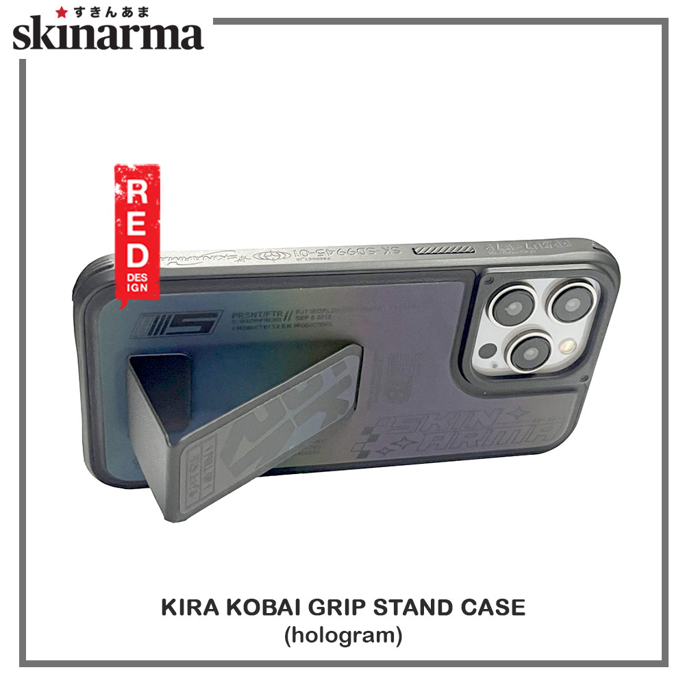 Picture of Apple iPhone 15 Pro 6.1 Case | Skinarma Magnetic Charge Kickstand Grip Stand Drop Protection Case for iPhone 15 Pro 6.1 (Kira Kobai Hologram)