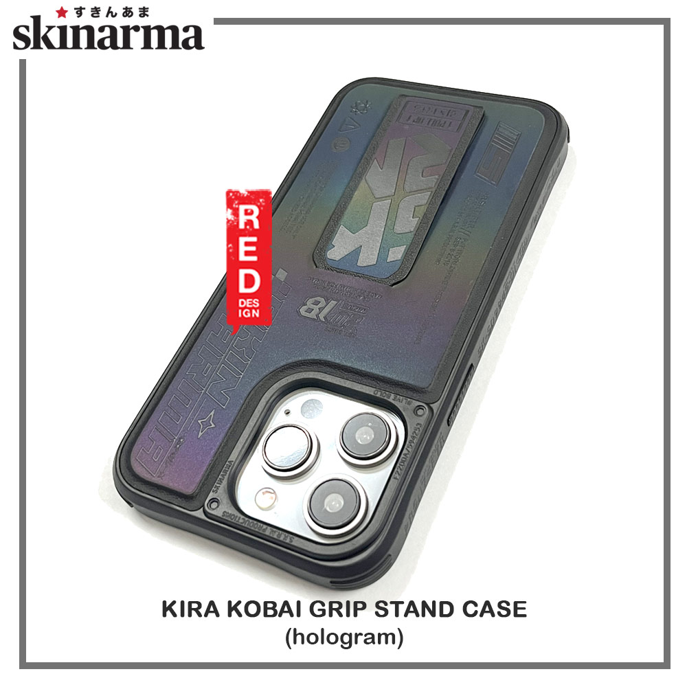 Picture of Apple iPhone 15 Pro 6.1 Case | Skinarma Magnetic Charge Kickstand Grip Stand Drop Protection Case for iPhone 15 Pro 6.1 (Kira Kobai Hologram)
