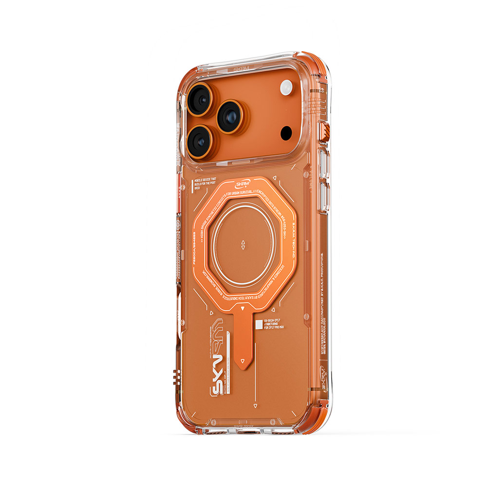 Picture of Apple iPhone 17 Pro Max 6.9 Case | Skinarma Magma Magcharge Drop Protection Case for iPhone 17 Pro Max 6.9 (Orange)