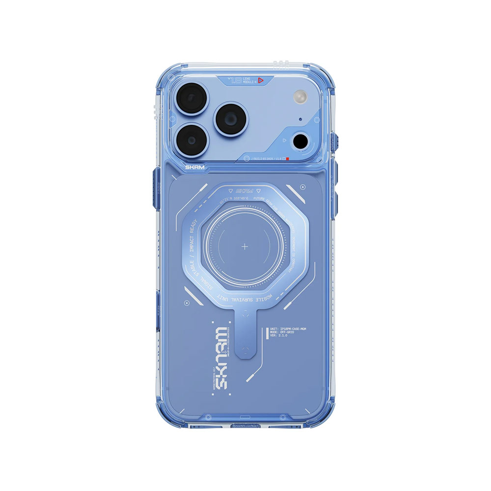 Picture of Apple iPhone 18 Pro Case | Skinarma MAGMA Magnetic Charge Drop Protection Case with Camera Control Button for iPhone 18 Pro 6.3 - Blue