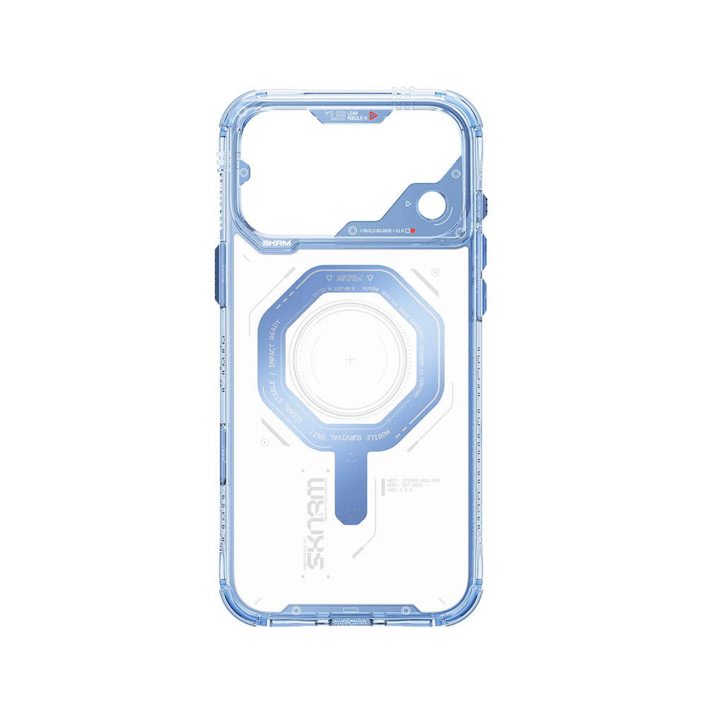 Picture of Apple iPhone 18 Pro Case | Skinarma MAGMA Magnetic Charge Drop Protection Case with Camera Control Button for iPhone 18 Pro 6.3 - Blue