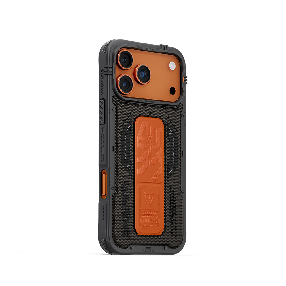 Picture of Apple iPhone 17 Pro 6.3 Case | Skinarma Phantom Magcharge Grip Stand Droop Protection Case for iPhone 17 Pro 6.3 (Olive)