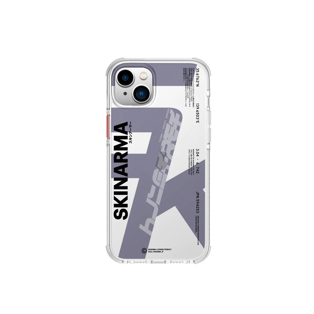 Picture of Apple iPhone 14 Plus 6.7 Case | Skinarma Raku Hybrid Waveline Impact Bumper with Enhanced 4 Corners Drop Protection Case for iPhone 14 Plus 6.7 (Purple)