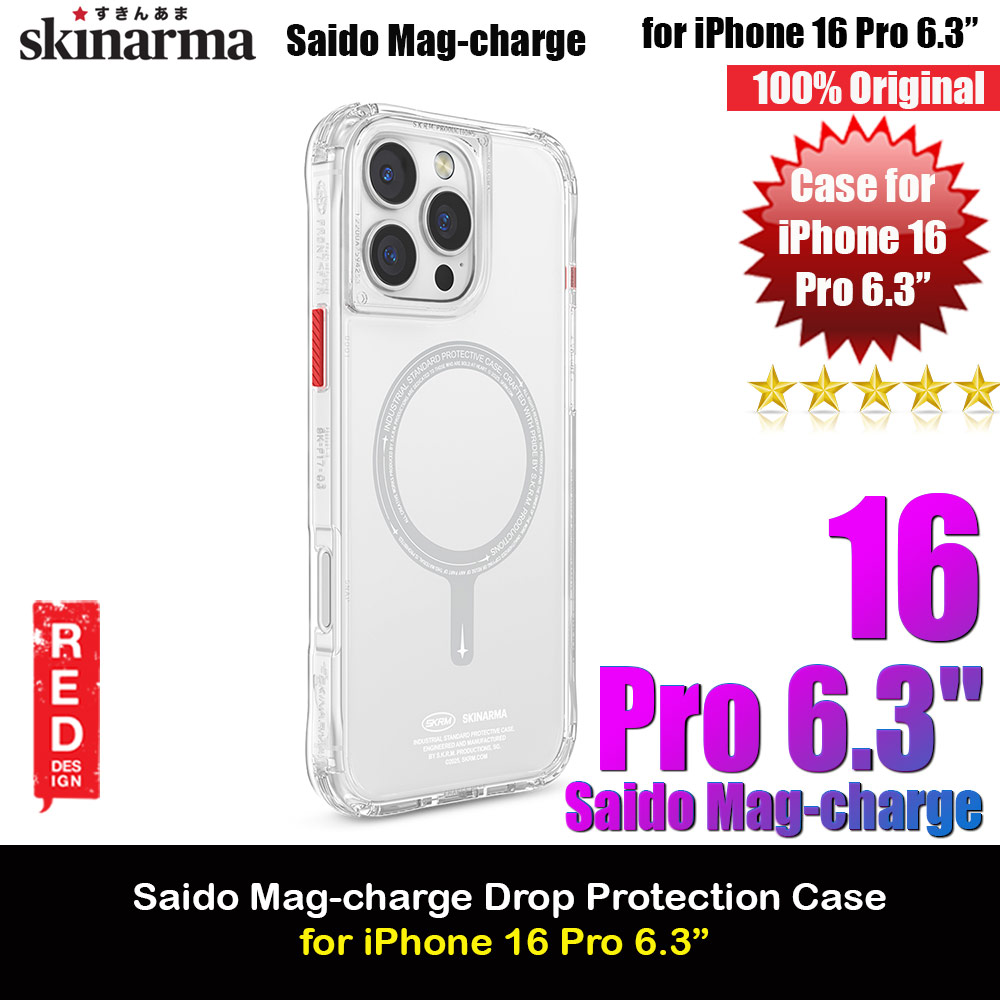 Picture of Skinarma Saido Magsafe Series Drop Protection Case for iPhone 16 Pro 6.3 (Clear) Apple iPhone 16 Pro 6.3- Apple iPhone 16 Pro 6.3 Cases, Apple iPhone 16 Pro 6.3 Covers, iPad Cases and a wide selection of Apple iPhone 16 Pro 6.3 Accessories in Malaysia, Sabah, Sarawak and Singapore 