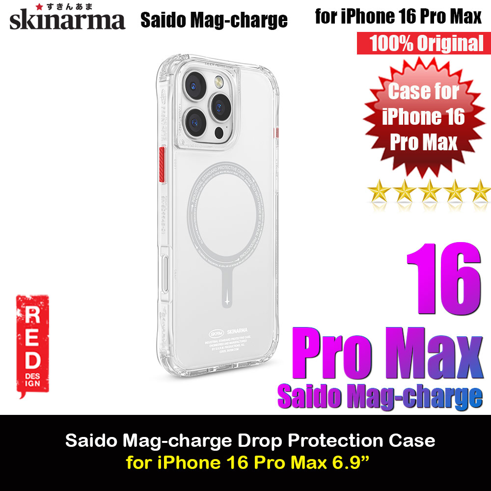 Picture of Skinarma Saido Magsafe Series Drop Protection Case for iPhone 16 Pro Max 6.9 (Clear) Apple iPhone 16 Pro Max 6.9- Apple iPhone 16 Pro Max 6.9 Cases, Apple iPhone 16 Pro Max 6.9 Covers, iPad Cases and a wide selection of Apple iPhone 16 Pro Max 6.9 Accessories in Malaysia, Sabah, Sarawak and Singapore 