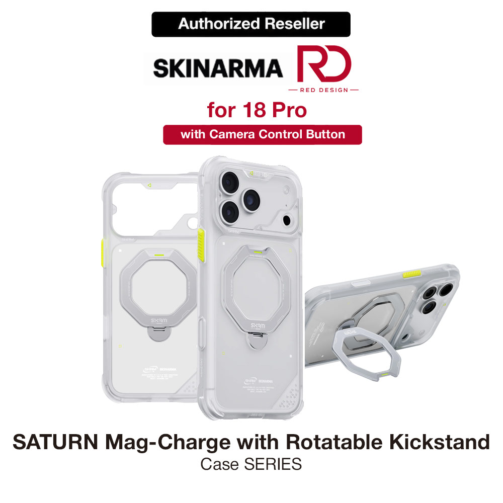 Picture of Skinarma Saturn Magnetic Charge 360° Rotatable Kickstand Drop Protection Case with Camera Control Button for iPhone 18 Pro 6.3 - Frost Apple iPhone 18 Pro- Apple iPhone 18 Pro Cases, Apple iPhone 18 Pro Covers, iPad Cases and a wide selection of Apple iPhone 18 Pro Accessories in Malaysia, Sabah, Sarawak and Singapore