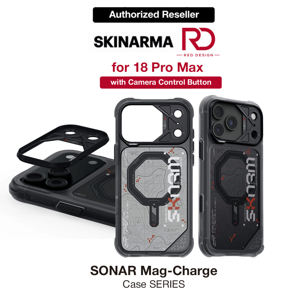 Picture of Skinarma Sonar Magnetic Charge Drop Protection Case with Camera Control Button for iPhone 18 Pro Max 6.9 - Black Apple iPhone 18 Pro Max- Apple iPhone 18 Pro Max Cases, Apple iPhone 18 Pro Max Covers, iPad Cases and a wide selection of Apple iPhone 18 Pro Max Accessories in Malaysia, Sabah, Sarawak and Singapore 