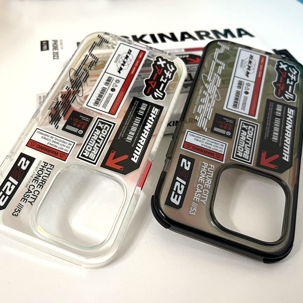 Picture of Apple iPhone 14 Plus 6.7 Case | Skinarma Taito Hybrid Waveline Impact Bumper with Enhanced 4 Corners Drop Protection Case for iPhone 14 Plus 6.7 (Clear)