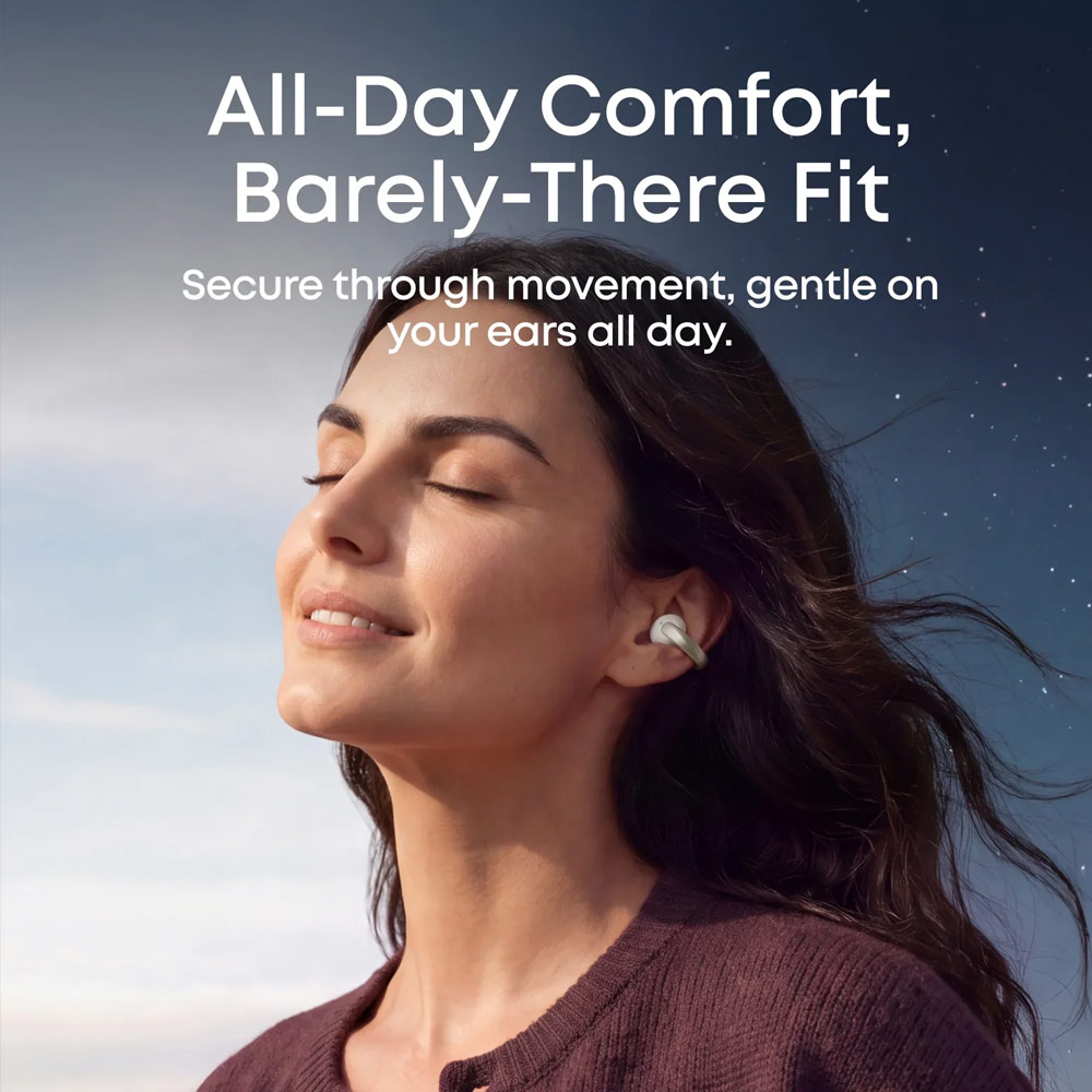 Picture of Soundcore by Anker AeroClip 2 Guinness-Certified Open-Ear Clip-On Earbuds with AI Clear Calls - Burgundy Red