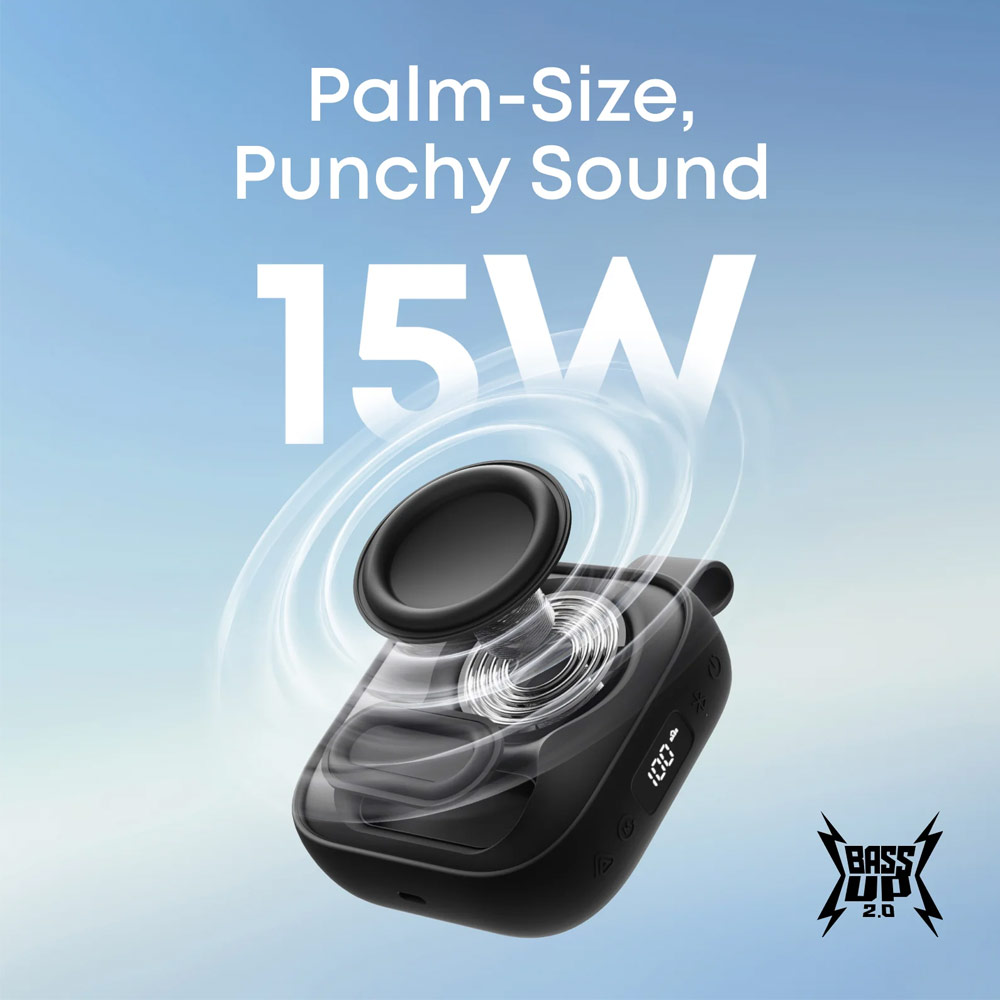 Picture of ANKER soundcore Boom Go 3i Portable Outdoor Small Size Speaker 15W Bass 24 Hours Playtime Waterproof Bluetooth (Blue)