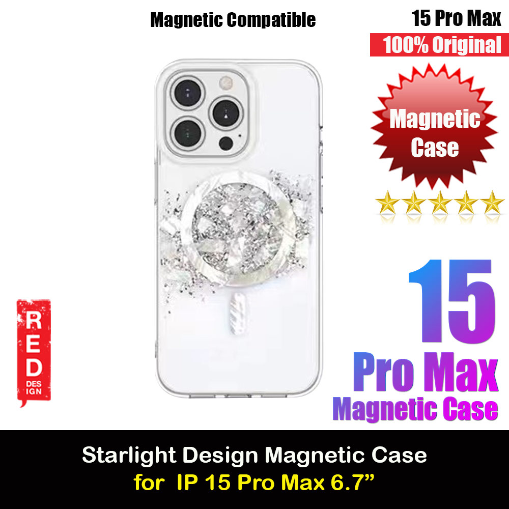 Picture of Red Design Choices Starlight Shining Magnetic Magsafe Compatible Case for Apple iPhone 15 Pro Max 6.7 (Silver) Apple iPhone 15 Pro Max 6.7- Apple iPhone 15 Pro Max 6.7 Cases, Apple iPhone 15 Pro Max 6.7 Covers, iPad Cases and a wide selection of Apple iPhone 15 Pro Max 6.7 Accessories in Malaysia, Sabah, Sarawak and Singapore 