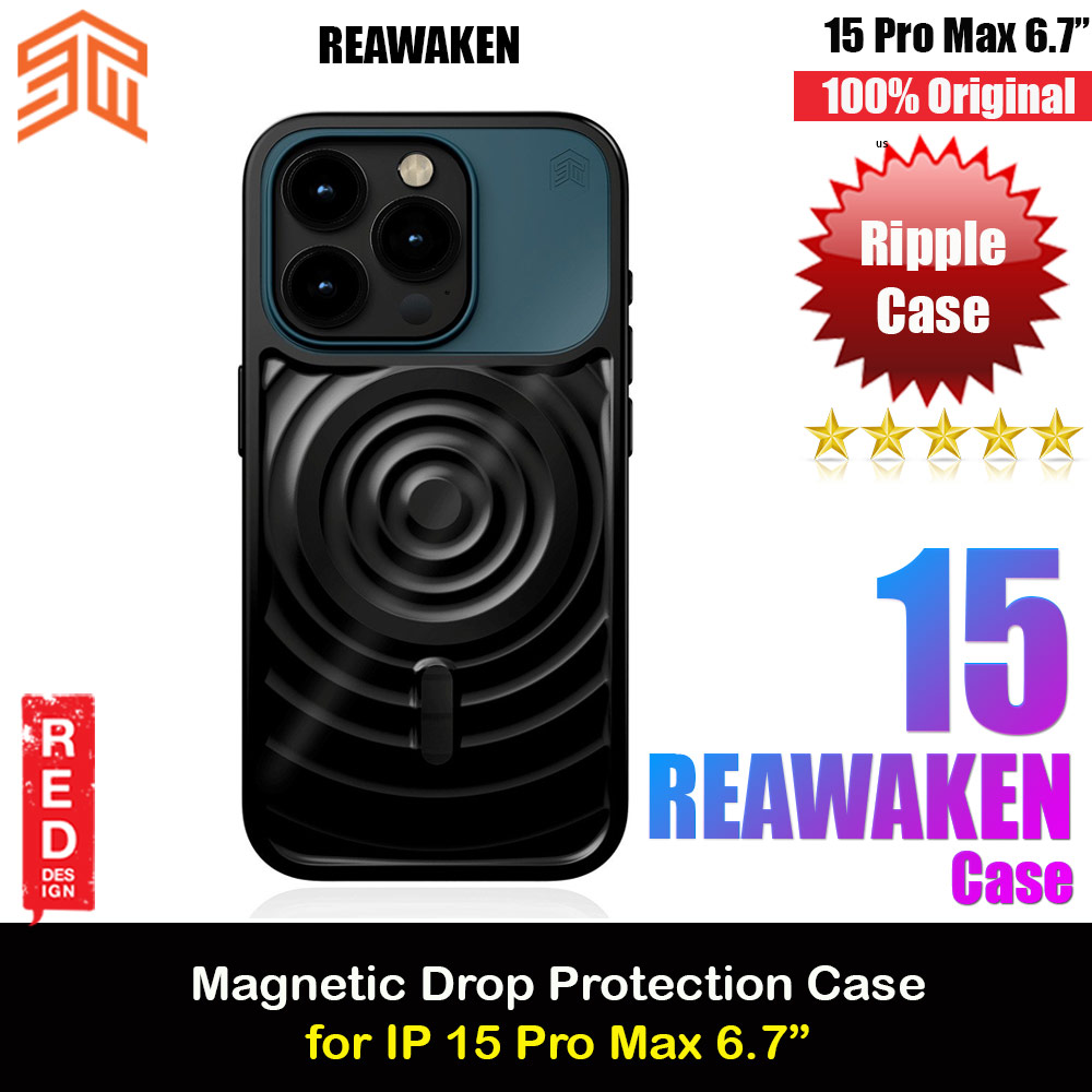 Picture of STM Reawaken Ripple Drop Magnetic Protection Case for iPhone 15 Pro Max 6.7 (Solid Black Atlantic) Apple iPhone 15 Pro Max 6.7- Apple iPhone 15 Pro Max 6.7 Cases, Apple iPhone 15 Pro Max 6.7 Covers, iPad Cases and a wide selection of Apple iPhone 15 Pro Max 6.7 Accessories in Malaysia, Sabah, Sarawak and Singapore 