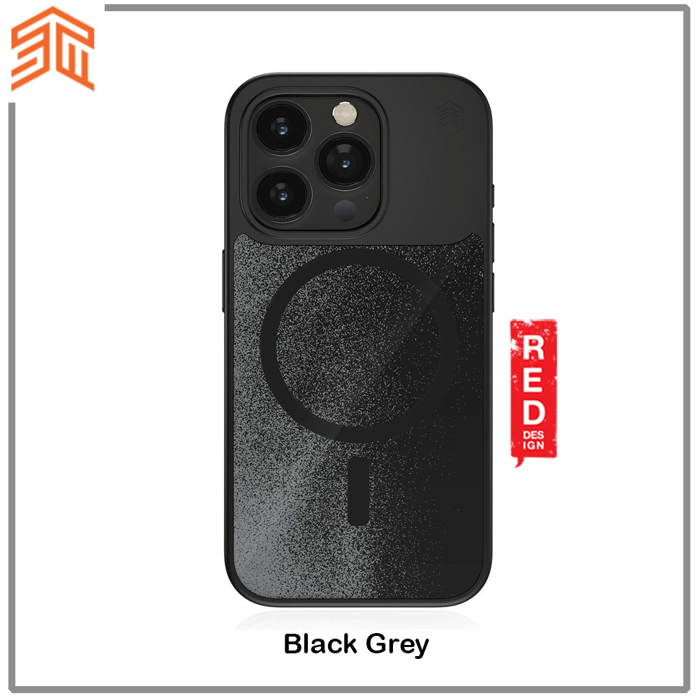 Picture of Apple iPhone 15 Pro 6.1 Case | STM Relax Sand Magnetic Drop Protection Case for iPhone 15 Pro 6.1 (Black Grey)