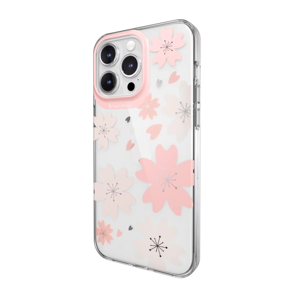 Picture of Apple iPhone 15 Pro 6.1 Case | Switcheasy Artist Double In Mold Decoration Fashionable Case for Apple iPhone 15 Pro 6.1 (Blossom Pink)