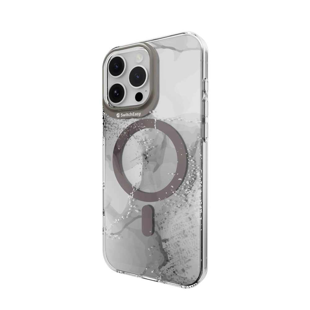 Picture of Apple iPhone 16 Pro Max 6.9 Case | Switcheasy Artist Style M Marble Fashionable Magsafe Compatible Case for iPhone 16 Pro Max 6.9 (Veil)