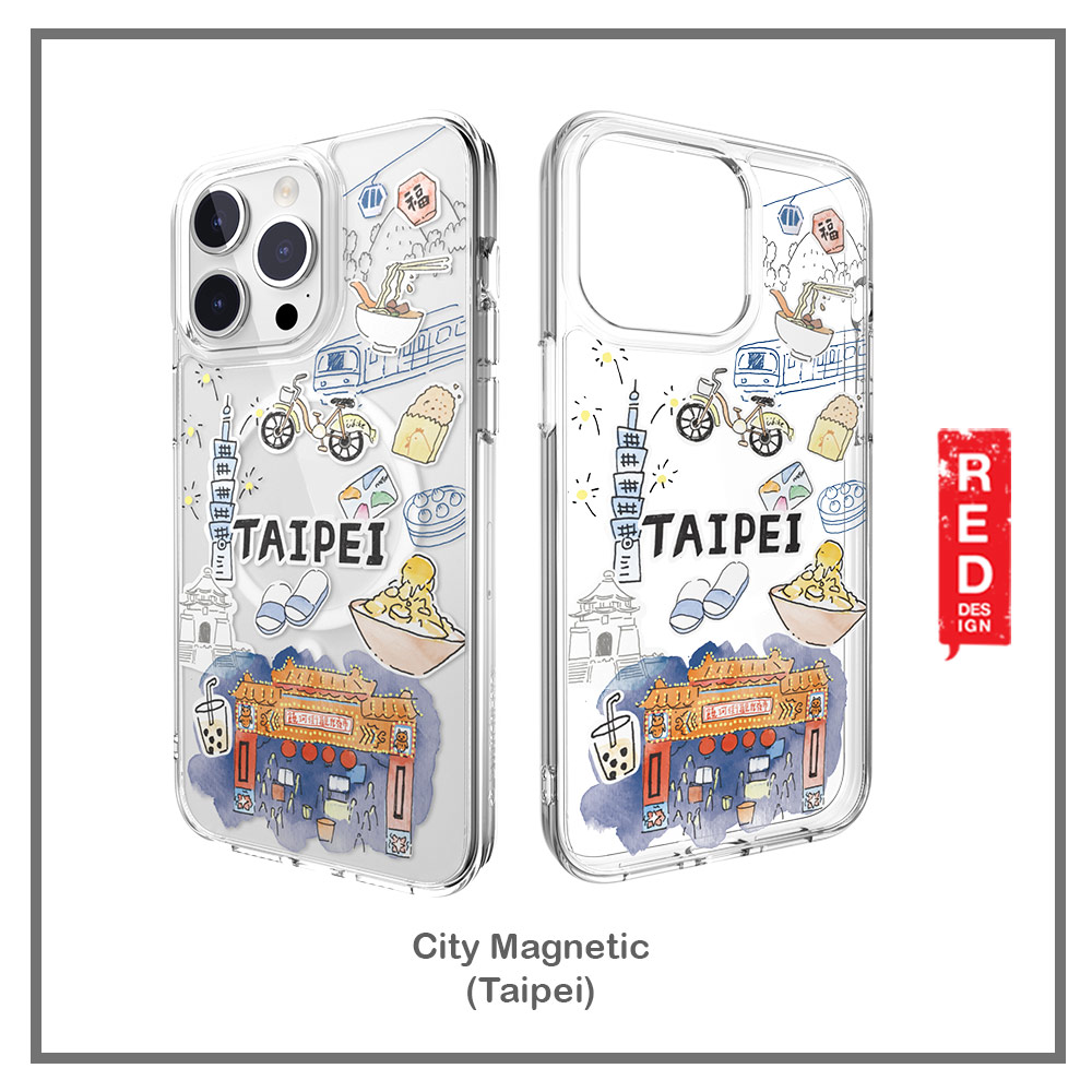 Picture of Apple iPhone 15 Pro Max 6.7 Case | Switcheasy Travel City Double In Mold Decoration Fashionable Magsafe Compatible Case for Apple iPhone 15 Pro Max 6.7 (Taipei)