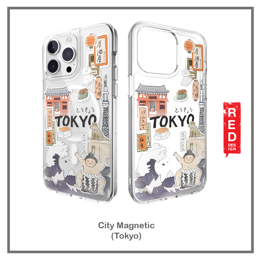 Picture of Apple iPhone 15 Pro Max 6.7 Case | Switcheasy Travel City Double In Mold Decoration Fashionable Magsafe Compatible Case for Apple iPhone 15 Pro Max 6.7 (Tokyo)