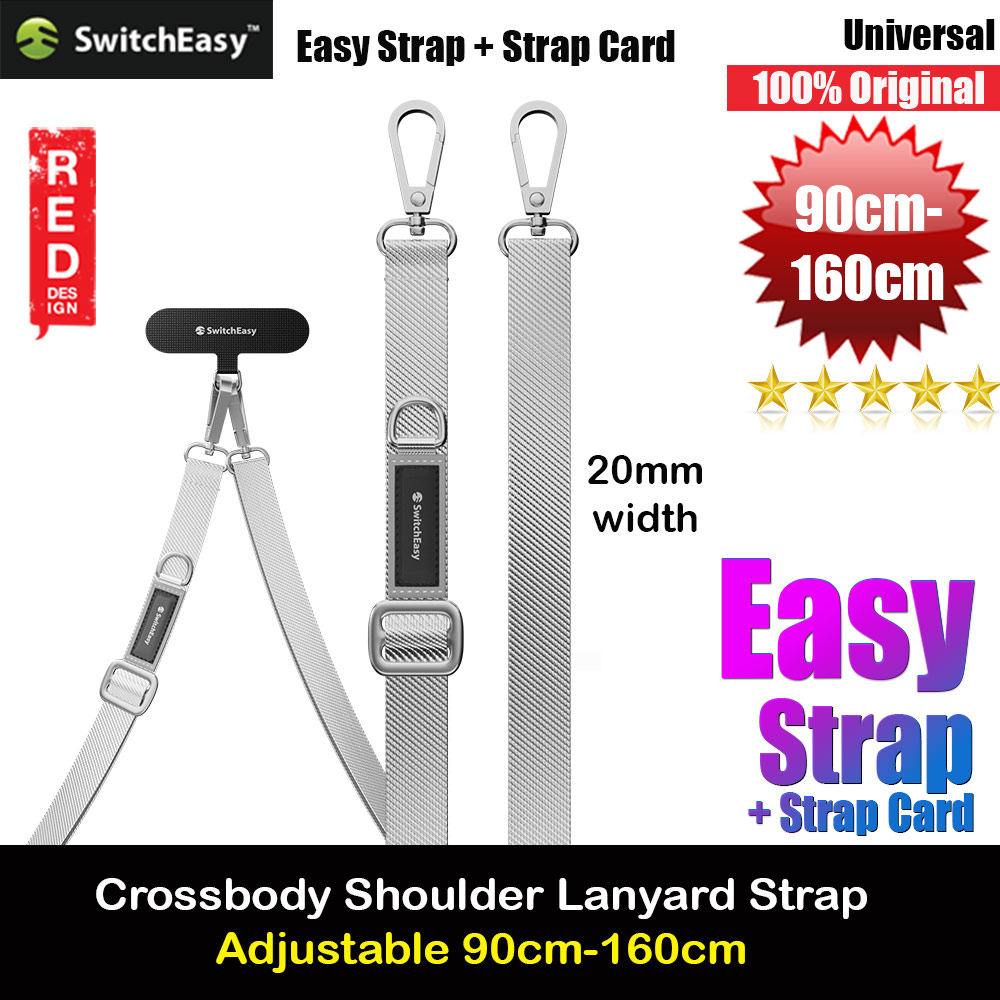 Picture of Switcheasy Easy Strap Crossbody Lanyard Shoulder Holder Card Link Adjustable Strap for any closed-bottom phone case (Concrete Gray) Red Design- Red Design Cases, Red Design Covers, iPad Cases and a wide selection of Red Design Accessories in Malaysia, Sabah, Sarawak and Singapore 