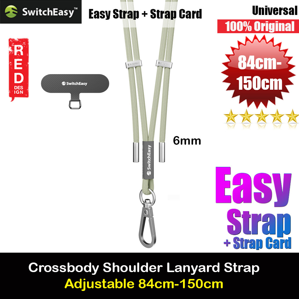 Picture of Switcheasy Easy Strap Crossbody Lanyard Shoulder Holder Card Link Adjustable Rope Strap for any closed-bottom phone case (Sea Foam) Red Design- Red Design Cases, Red Design Covers, iPad Cases and a wide selection of Red Design Accessories in Malaysia, Sabah, Sarawak and Singapore 