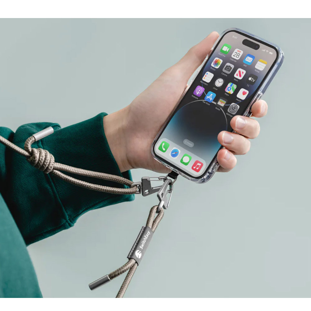 Picture of Switcheasy Easy Strap Crossbody Lanyard Shoulder Holder Card Link Adjustable Strap for any closed-bottom phone case (Gray)