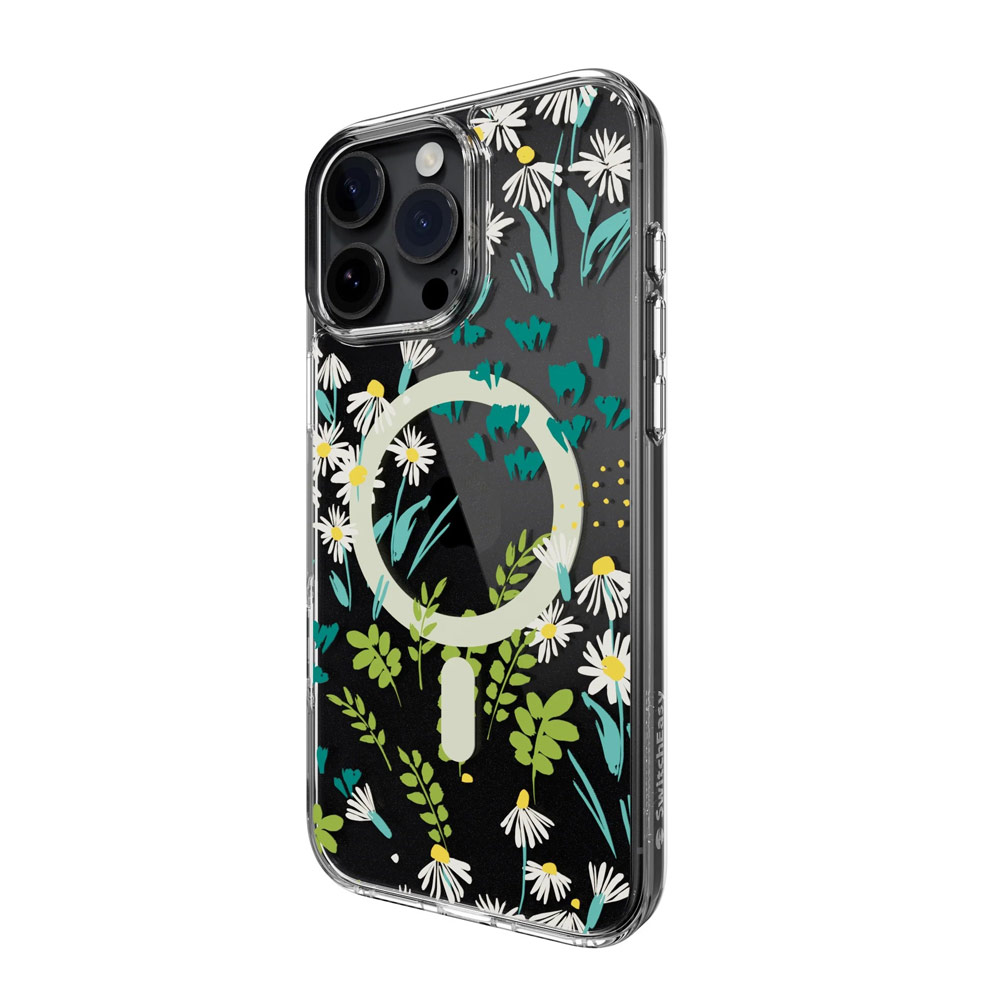 Picture of Apple iPhone 16 Pro 6.3 Case | Switcheasy Style M Flower Fashionable Magsafe Compatible Case for iPhone 16 Pro 6.3 (Green Daisy)