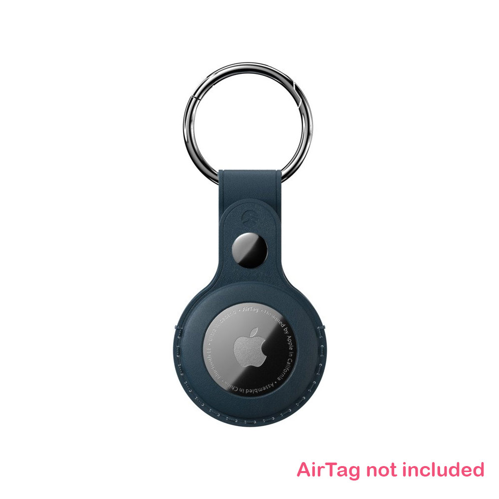 Picture of Apple Air Tag  | Switcheasy Wrap Leather Keyring for Apple AirTag (Midnight Blue)