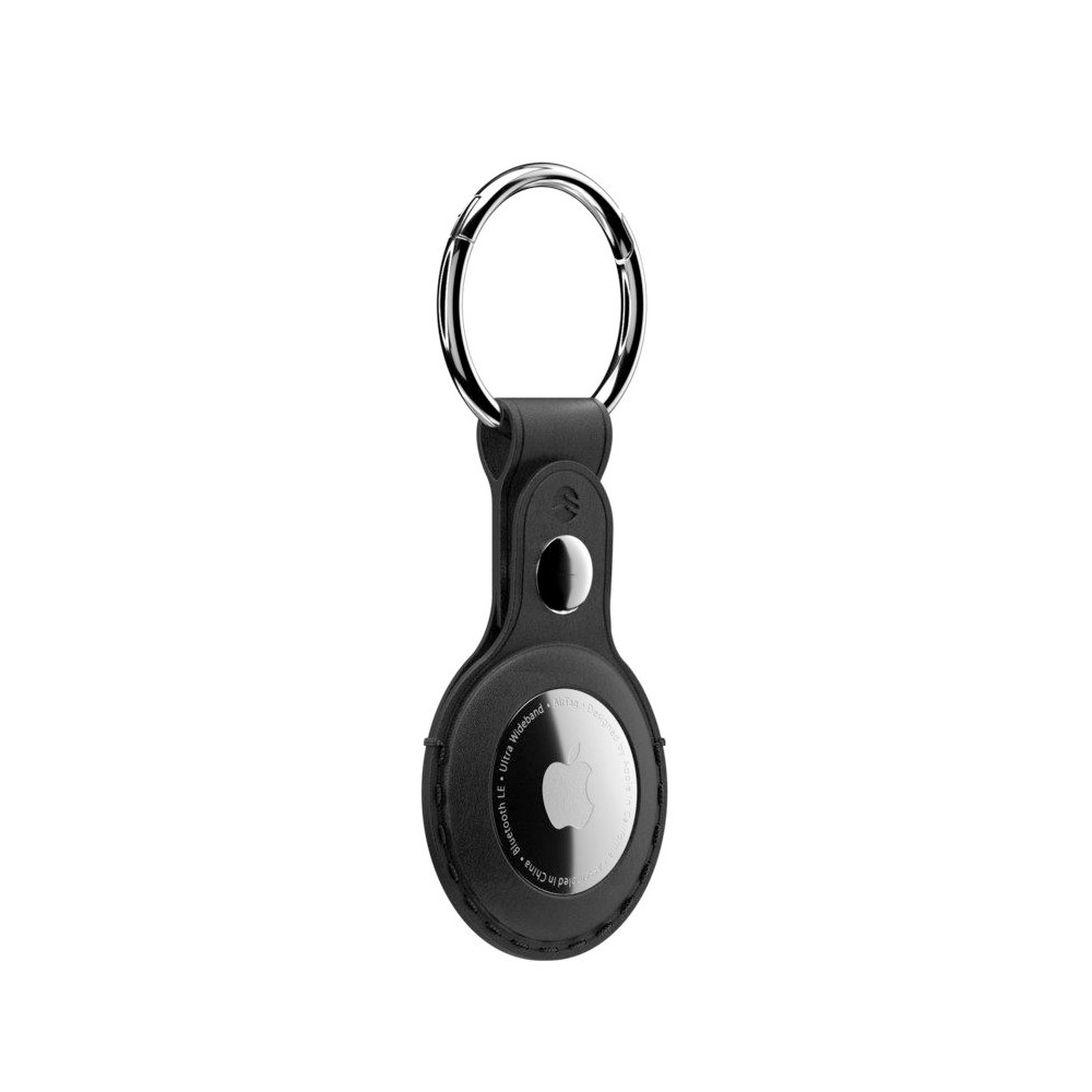 Apple Air Tag | Switcheasy Wrap Leather Keyring for Apple AirTag (Black)