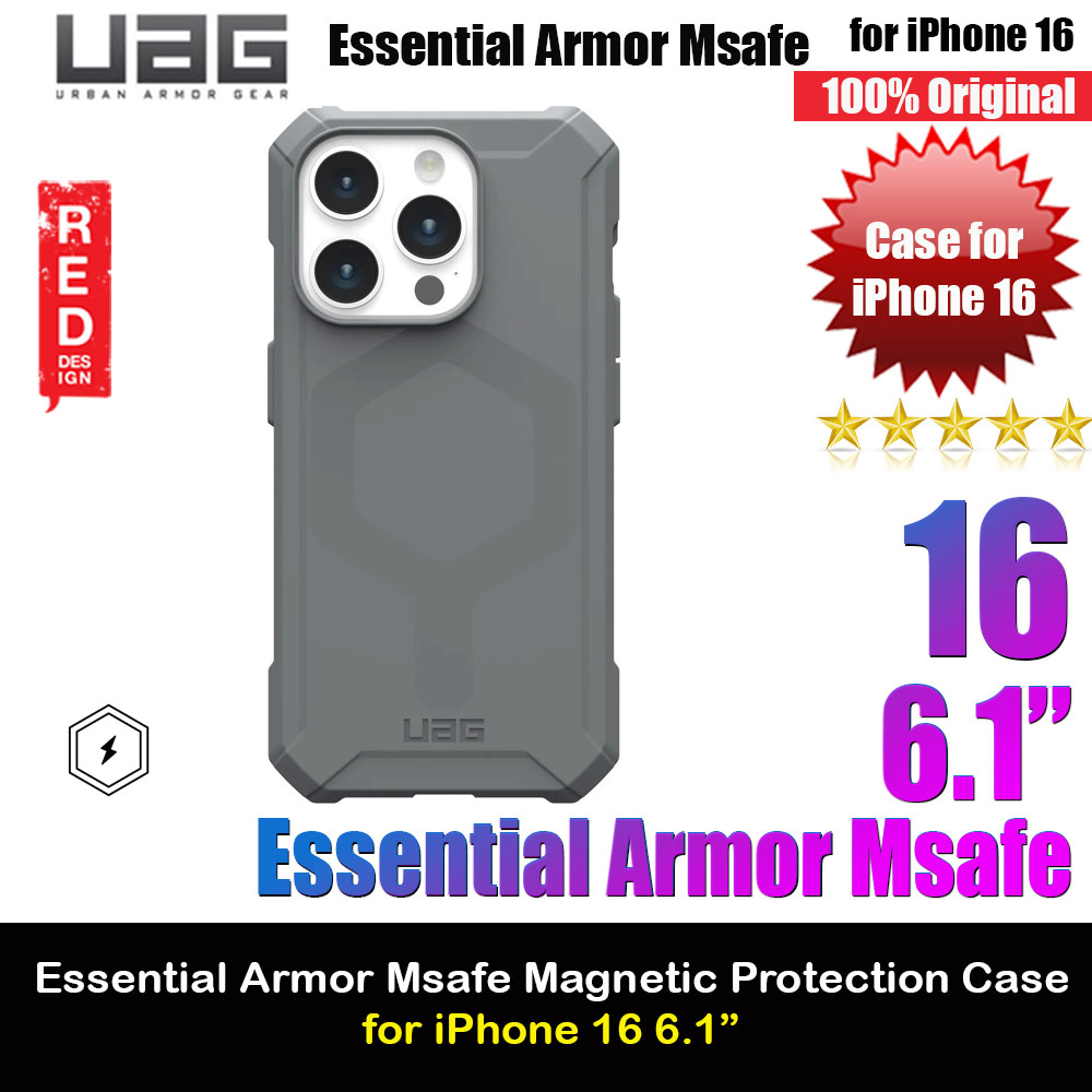 Picture of UAG Essential Armor Magsafe Drop Proof Shock Impact Resistant Case for iPhone 16 6.1 (Ash) Apple iPhone 16 6.1- Apple iPhone 16 6.1 Cases, Apple iPhone 16 6.1 Covers, iPad Cases and a wide selection of Apple iPhone 16 6.1 Accessories in Malaysia, Sabah, Sarawak and Singapore 