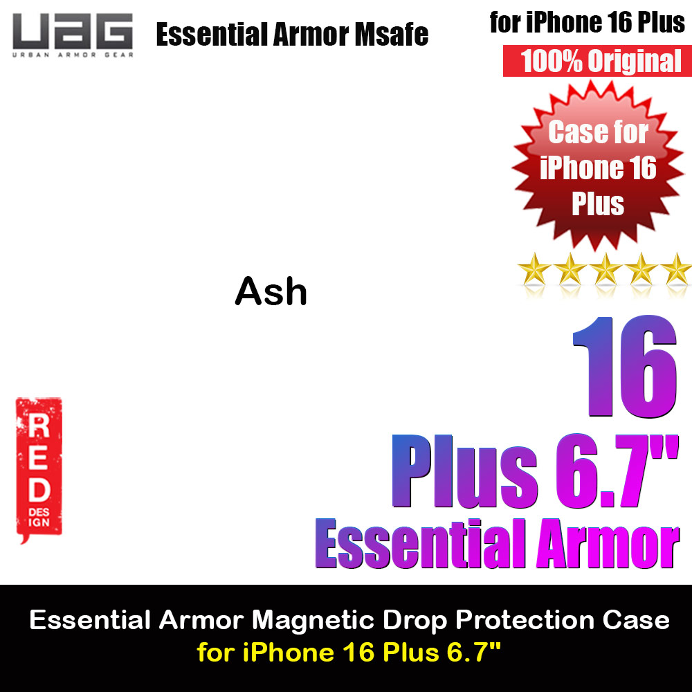 Picture of UAG Essential Armor Magsafe Compatible Drop Proof Kickstand Case for iPhone 16 Plus 6.7 (Ash) Apple iPhone 16 Plus 6.7- Apple iPhone 16 Plus 6.7 Cases, Apple iPhone 16 Plus 6.7 Covers, iPad Cases and a wide selection of Apple iPhone 16 Plus 6.7 Accessories in Malaysia, Sabah, Sarawak and Singapore 