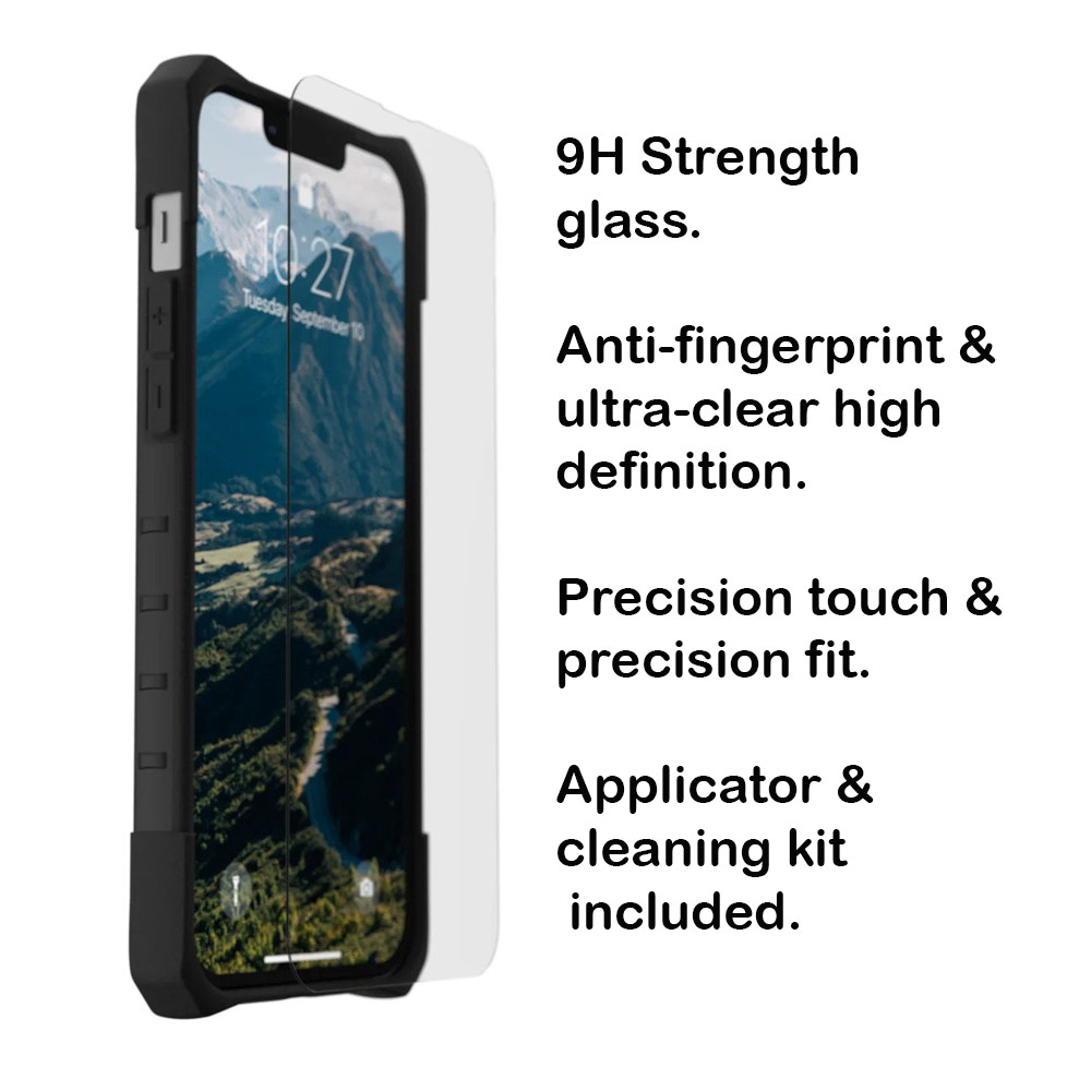 Picture of Apple iPhone 13 6.1 | UAG Glass Shield Series Tempered Glass for iPhone 13 iPhone 13 Pro 6.1 (Clear)