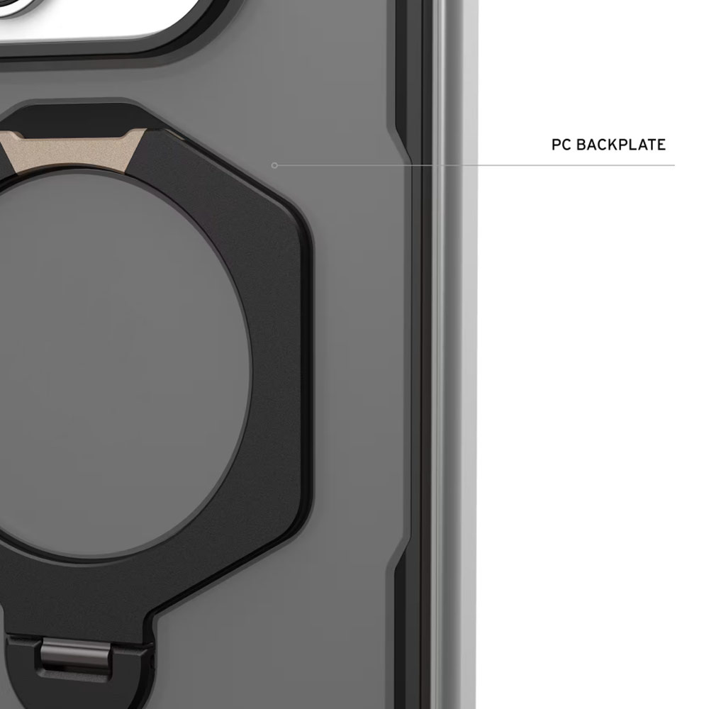 Picture of Apple iPhone Duo Case | UAG Mouve XTE Rotatable Metal Kickstand Magnetic Drop Protection Case for iPhone Duo - Ash