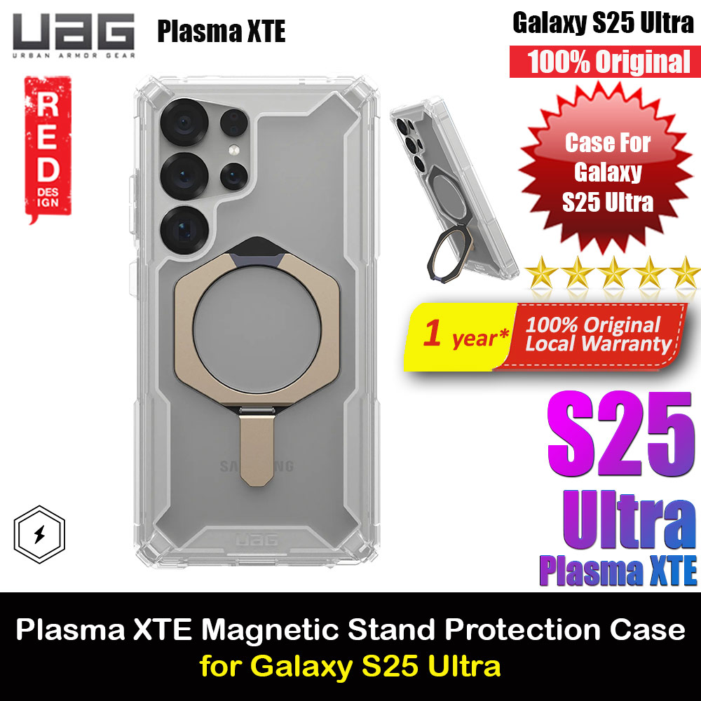 Picture of UAG Plasma XTE Galaxy S25 Ultra Kickstand Drop Protection Case Case with Magnetic Charging Compatible (Clear Titanium) Samsung Galaxy S25 Ultra- Samsung Galaxy S25 Ultra Cases, Samsung Galaxy S25 Ultra Covers, iPad Cases and a wide selection of Samsung Galaxy S25 Ultra Accessories in Malaysia, Sabah, Sarawak and Singapore 