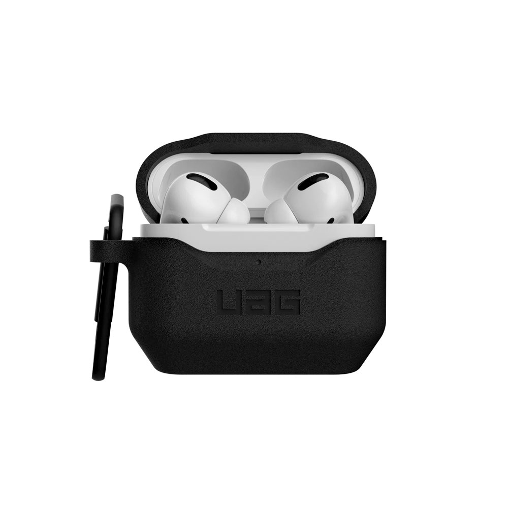 Picture of Apple Airpods Pro Case | UAG Standard Issue Silicone Case with Detachable Carabiner for Airpods Pro (Black)