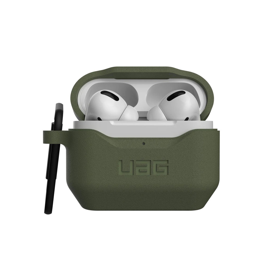 Picture of Apple Airpods Pro Case | UAG Standard Issue Silicone Case with Detachable Carabiner for Airpods Pro (Olive)