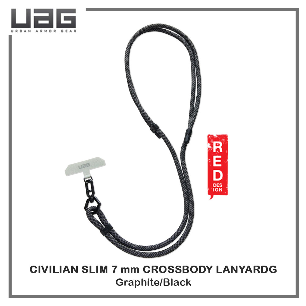 Picture of UAG Civilian Slim Crossbody Lanyard Shoulder Holder Link Strap 7mm Thick for Phone case (Graphite Black)