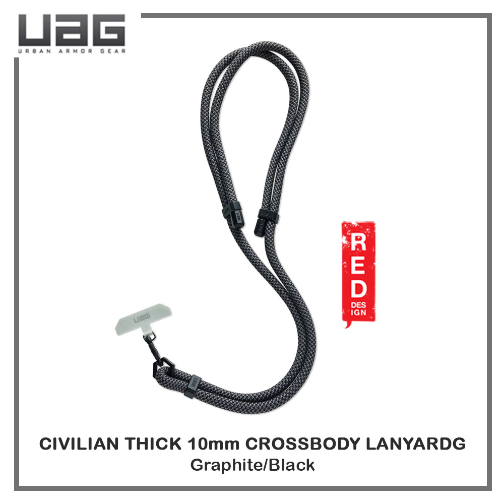 Picture of UAG Civilian Crossbody Lanyard Shoulder Holder Link Strap 10mm Thick for Phone case (Graphite Black)