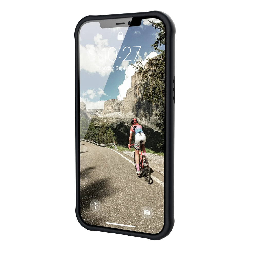 Picture of Apple iPhone 12 6.1 Case | UAG Urban Armor Gear DOT SERIES Series Liquid Silicone Light and Slim Protection Soft Case for iPhone 12 iPhone Pro 6.1 (Black)