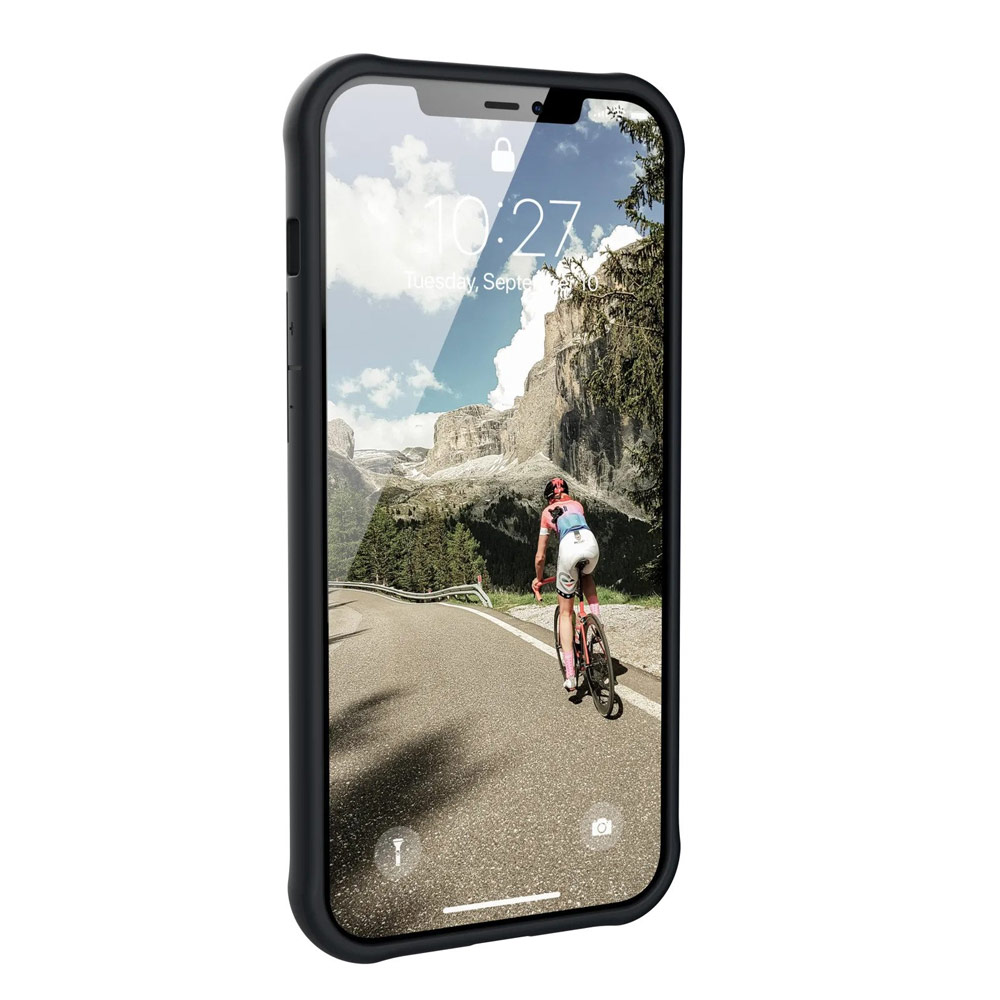 Picture of Apple iPhone 12 6.1 Case | UAG Urban Armor Gear DOT SERIES Series Liquid Silicone Light and Slim Protection Soft Case for iPhone 12 iPhone Pro 6.1 (Black)