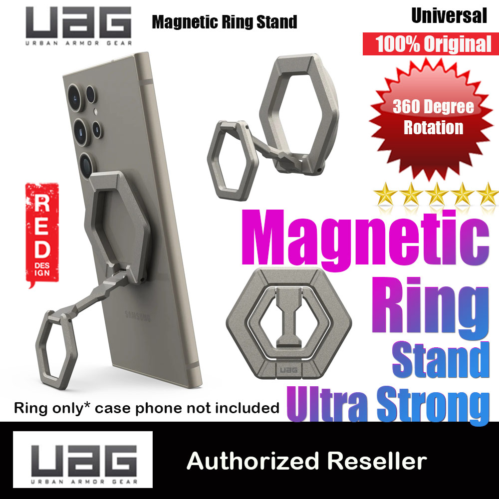Picture of UAG Magnetic Ring Stand Holder Phone Grip and Kickstand Stand Compatible with Magsafe (Titanium) Red Design- Red Design Cases, Red Design Covers, iPad Cases and a wide selection of Red Design Accessories in Malaysia, Sabah, Sarawak and Singapore 