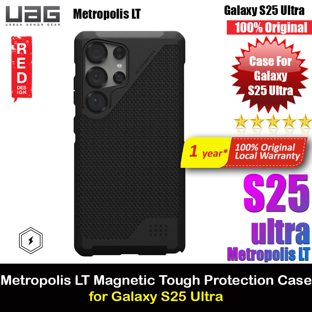 Picture of UAG Metropolis LT Pro Galaxy S25 Ultra High Quality Drop Protection Case with Magnetic Charging Compatible (Kevlar Black) Samsung Galaxy S25 Ultra- Samsung Galaxy S25 Ultra Cases, Samsung Galaxy S25 Ultra Covers, iPad Cases and a wide selection of Samsung Galaxy S25 Ultra Accessories in Malaysia, Sabah, Sarawak and Singapore 