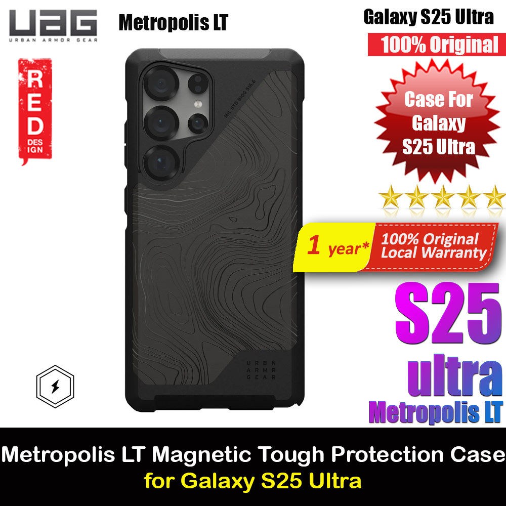 Picture of UAG Metropolis LT Pro Galaxy S25 Ultra High Quality Drop Protection Case with Magnetic Charging Compatible (Topography Black) Samsung Galaxy S25 Ultra- Samsung Galaxy S25 Ultra Cases, Samsung Galaxy S25 Ultra Covers, iPad Cases and a wide selection of Samsung Galaxy S25 Ultra Accessories in Malaysia, Sabah, Sarawak and Singapore 