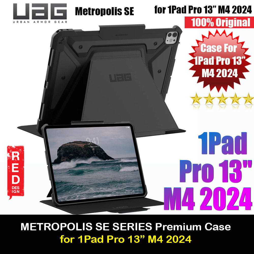 Picture of UAG Metropolis SE Drop Protection Flip Stand Premium Case for iPad Pro 13 M4 2024 7th Gen (Black) Apple iPad Pro 13 M4 2024- Apple iPad Pro 13 M4 2024 Cases, Apple iPad Pro 13 M4 2024 Covers, iPad Cases and a wide selection of Apple iPad Pro 13 M4 2024 Accessories in Malaysia, Sabah, Sarawak and Singapore 