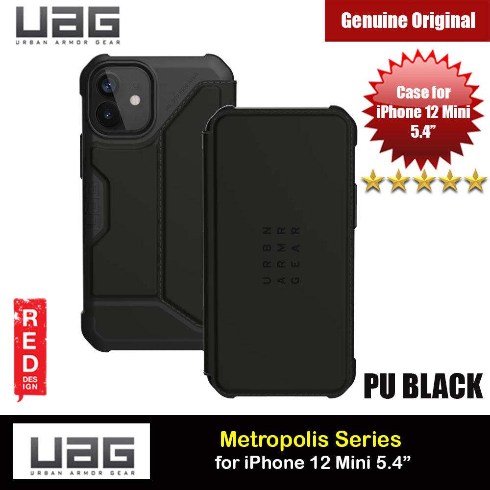 Picture of UAG Urban Armor Gear Protection Flip Cover Card Storage Case Metropolis Series for iPhone 12 Mini 5.4 (PU Black) Apple iPhone 12 mini 5.4- Apple iPhone 12 mini 5.4 Cases, Apple iPhone 12 mini 5.4 Covers, iPad Cases and a wide selection of Apple iPhone 12 mini 5.4 Accessories in Malaysia, Sabah, Sarawak and Singapore 