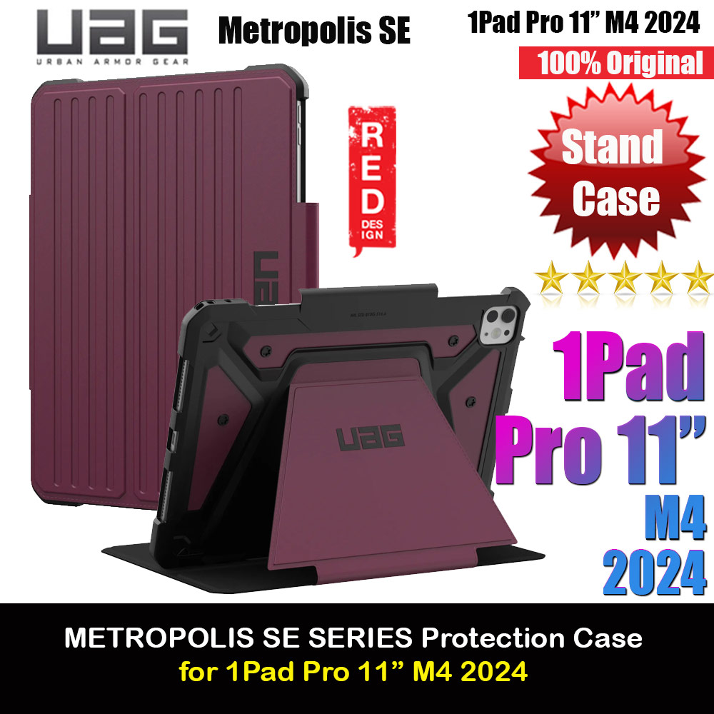 Picture of UAG Metropolis SE Drop Protection Flip Stand Premium Case for iPad Pro 11 M4 2024 (Bordeaux) Apple iPad Pro 11 M4 2024- Apple iPad Pro 11 M4 2024 Cases, Apple iPad Pro 11 M4 2024 Covers, iPad Cases and a wide selection of Apple iPad Pro 11 M4 2024 Accessories in Malaysia, Sabah, Sarawak and Singapore 