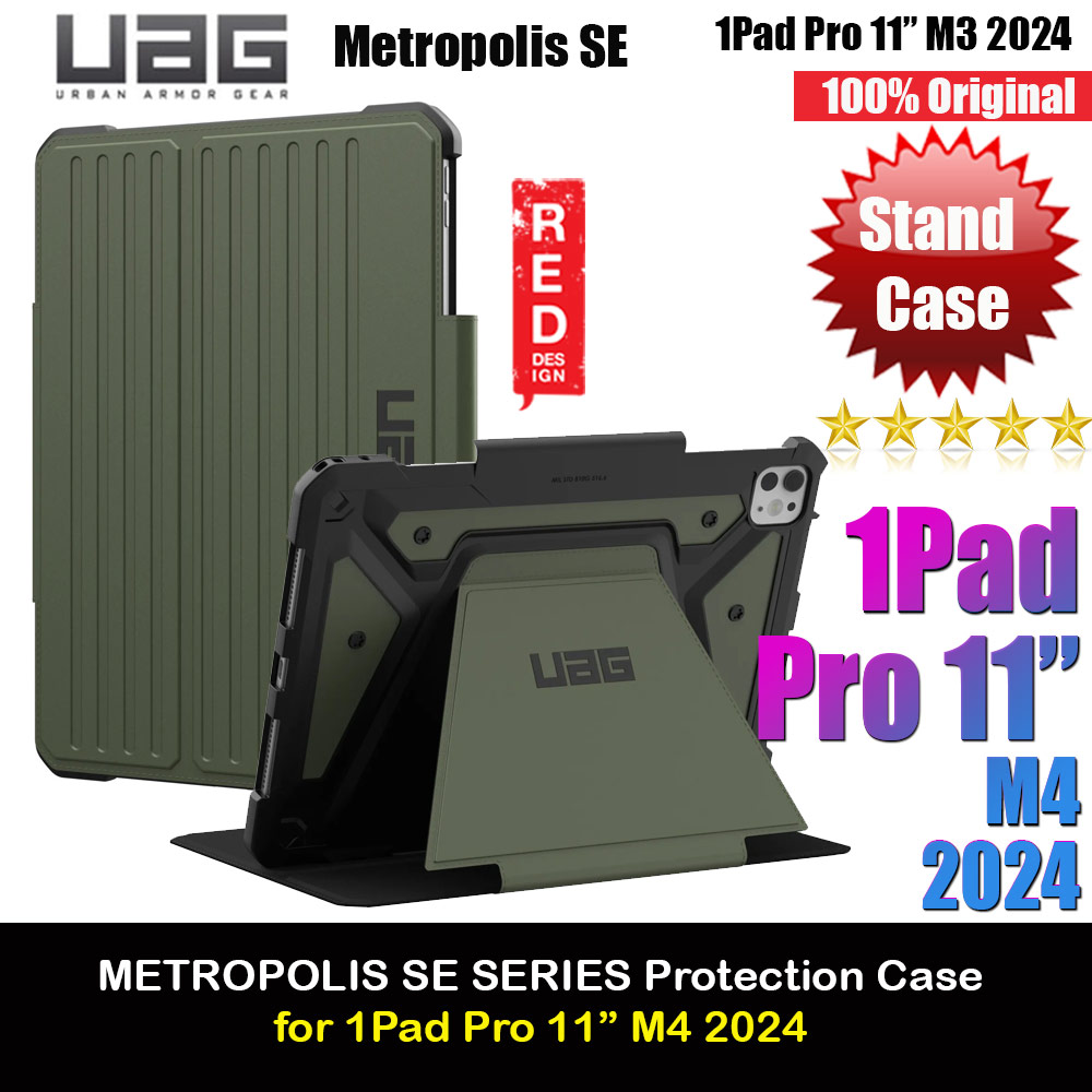 Picture of UAG Metropolis SE Drop Protection Flip Stand Premium Case for iPad Pro 11 M4 2024 (Olive) Apple iPad Pro 11 M4 2024- Apple iPad Pro 11 M4 2024 Cases, Apple iPad Pro 11 M4 2024 Covers, iPad Cases and a wide selection of Apple iPad Pro 11 M4 2024 Accessories in Malaysia, Sabah, Sarawak and Singapore 