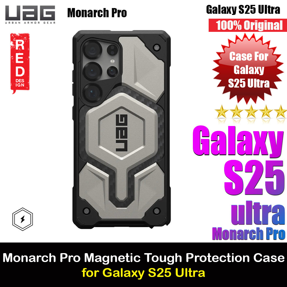 Picture of UAG Monarch Pro Magsafe Compatible Drop Proof Case for Galaxy S25 Ultra (Titanium) Samsung Galaxy S25 Ultra- Samsung Galaxy S25 Ultra Cases, Samsung Galaxy S25 Ultra Covers, iPad Cases and a wide selection of Samsung Galaxy S25 Ultra Accessories in Malaysia, Sabah, Sarawak and Singapore 